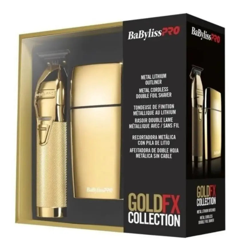 Combo Babyliss Gold Fx Coleccion Shaver + Trimmer Skeleton