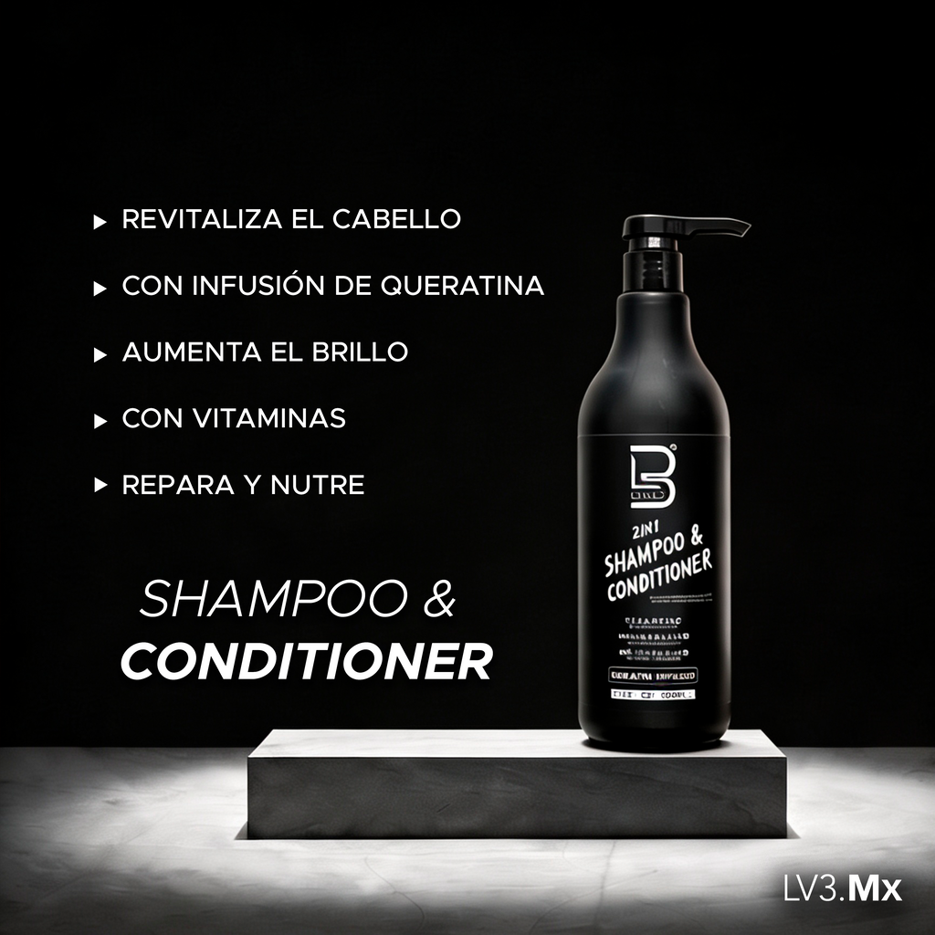 L3VEL3 2 in 1 Shampoo & Conditioner 1000 ml