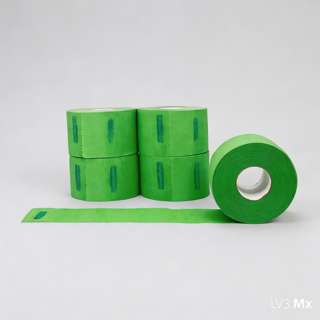L3VEL3 5 ROLLS (100EACH) NECK PAPER GREEN