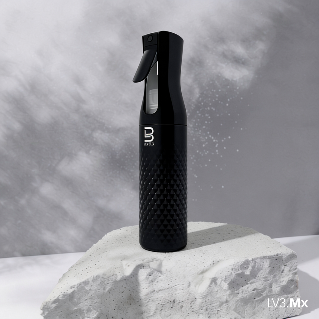 L3VEL3 BEVELED SPRAY BOTTLE BLACK