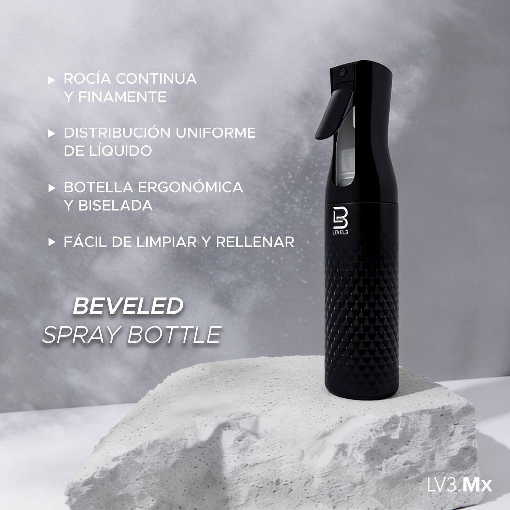 L3VEL3 BEVELED SPRAY BOTTLE BLACK