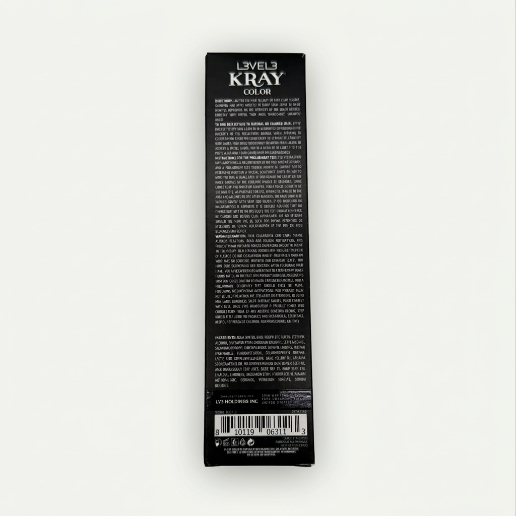 L3VEL3 BLACK SEMI PERMANENT COLOR TUBE 100 ml