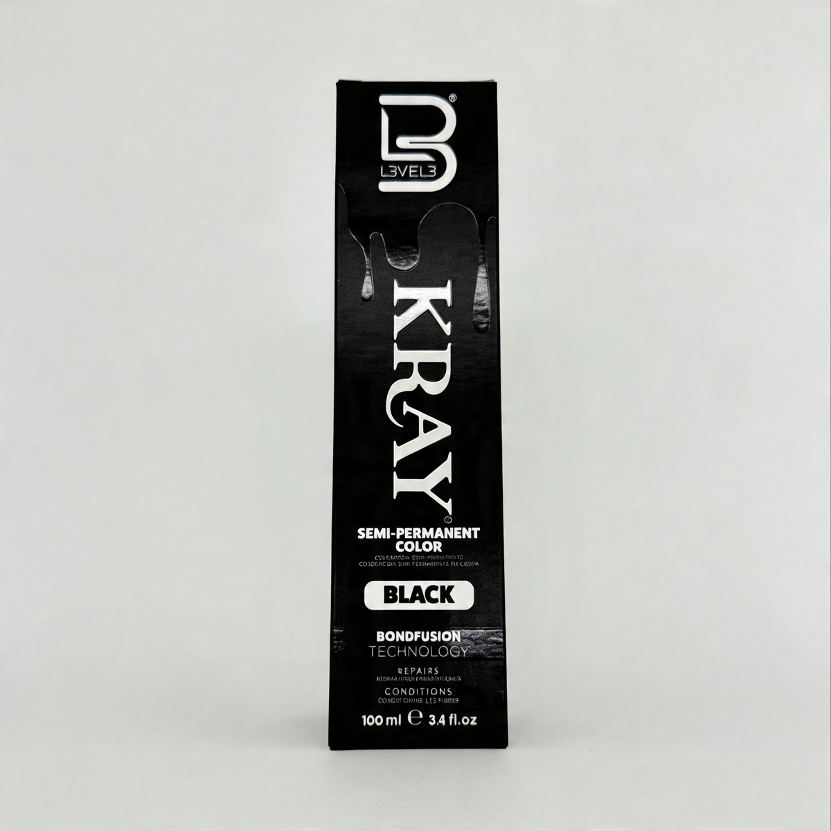 L3VEL3 BLACK SEMI PERMANENT COLOR TUBE 100 ml