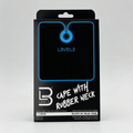 L3VEL3 CAPE WITH RUBBER NECK (BLACK W/BLUE TRIM)