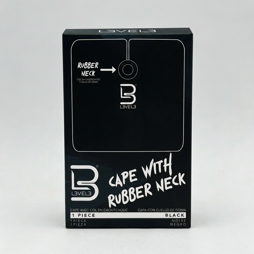 L3VEL3 BLACK CAPE W/ RUBBER NECK