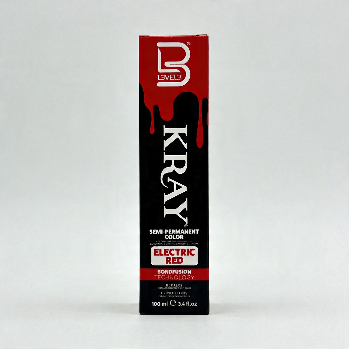 L3VEL3 ELECTRIC RED SEMI PERMANENT COLOR TUBE 100 ml