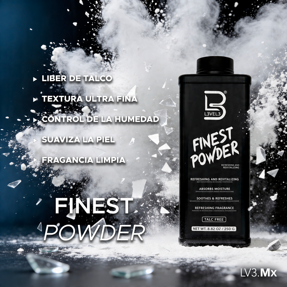 L3VEL3 Talc Free Finest Powder 250 g