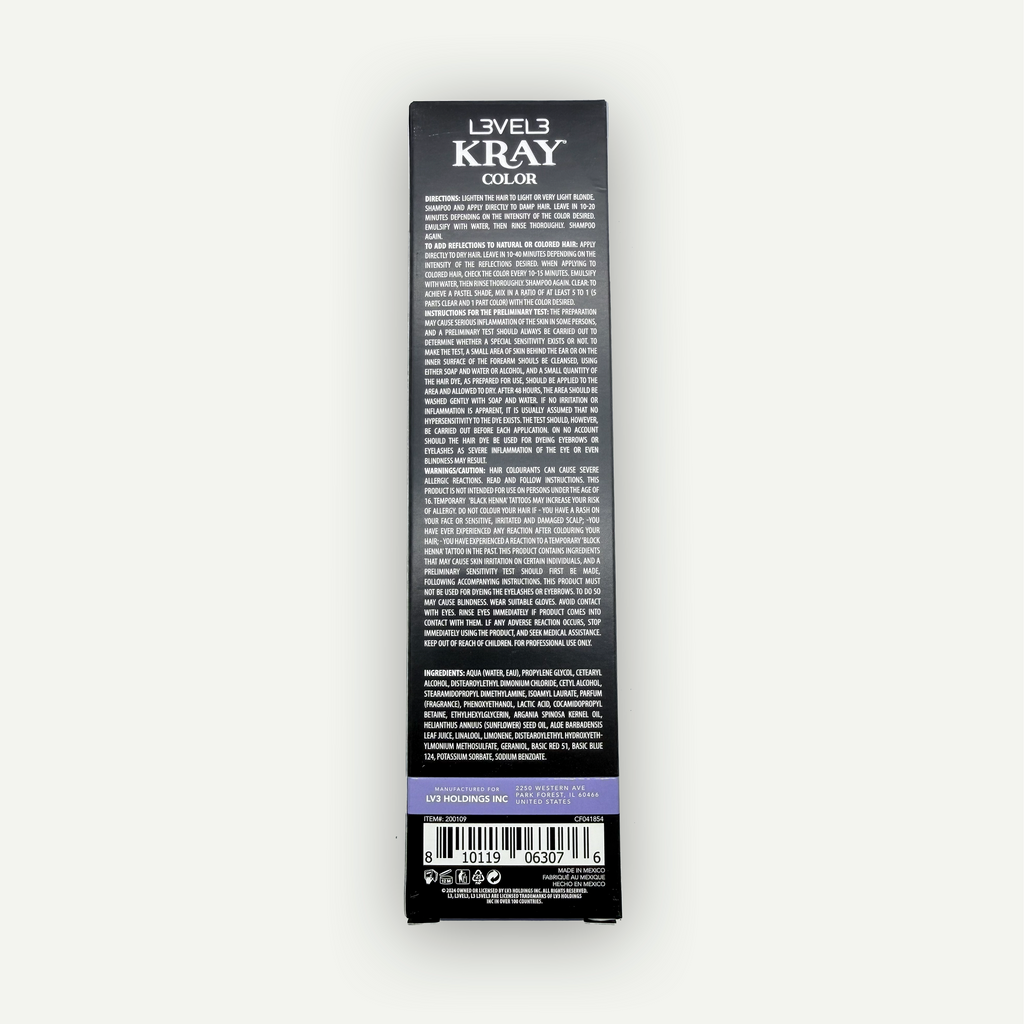 L3VEL3 LIGHT VIOLET SEMI PERMANENT COLOR TUBE 100 ml