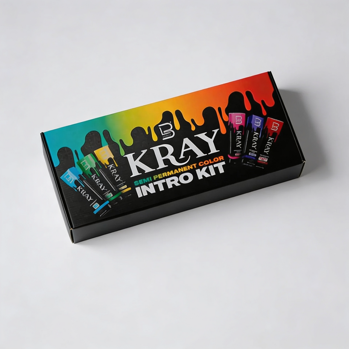 L3VEL3 KRAY COLOR INTRO KIT 17 COLORS WITH BOX AND COLOR HAIR SWATCH