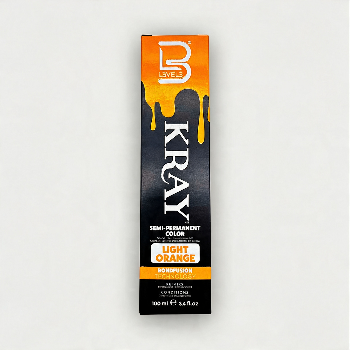 L3VEL3 LIGHT ORANGE SEMI PERMANENT COLOR TUBE 100 ml