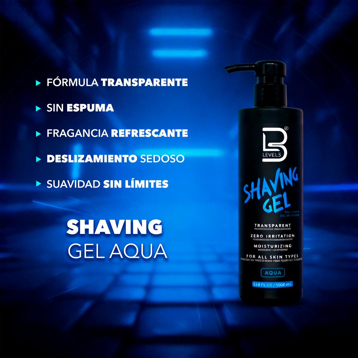 L3VEL3  Shaving Gel Aqua 1000 ml