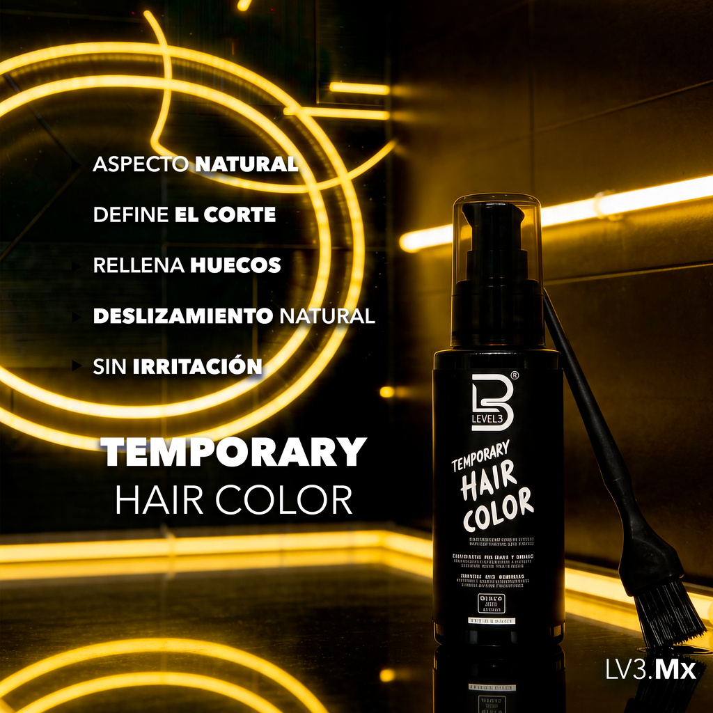 L3VEL3 Temporary Beard Color Black 125 ml