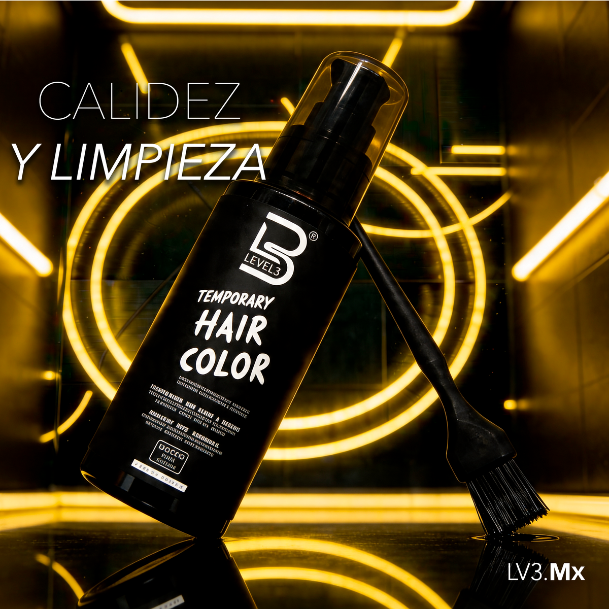 L3VEL3 Temporary Beard Color Black 125 ml