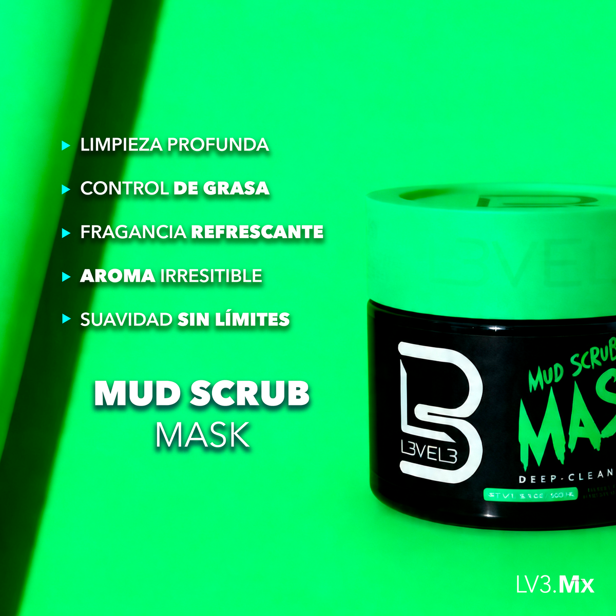 L3VEL3 Mud Scrub Mask 500 ml