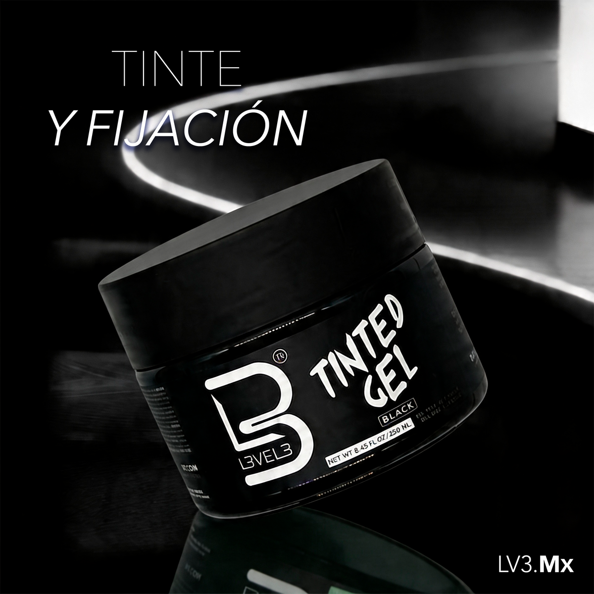 L3VEL3 Tinted Gel Black 250 ml
