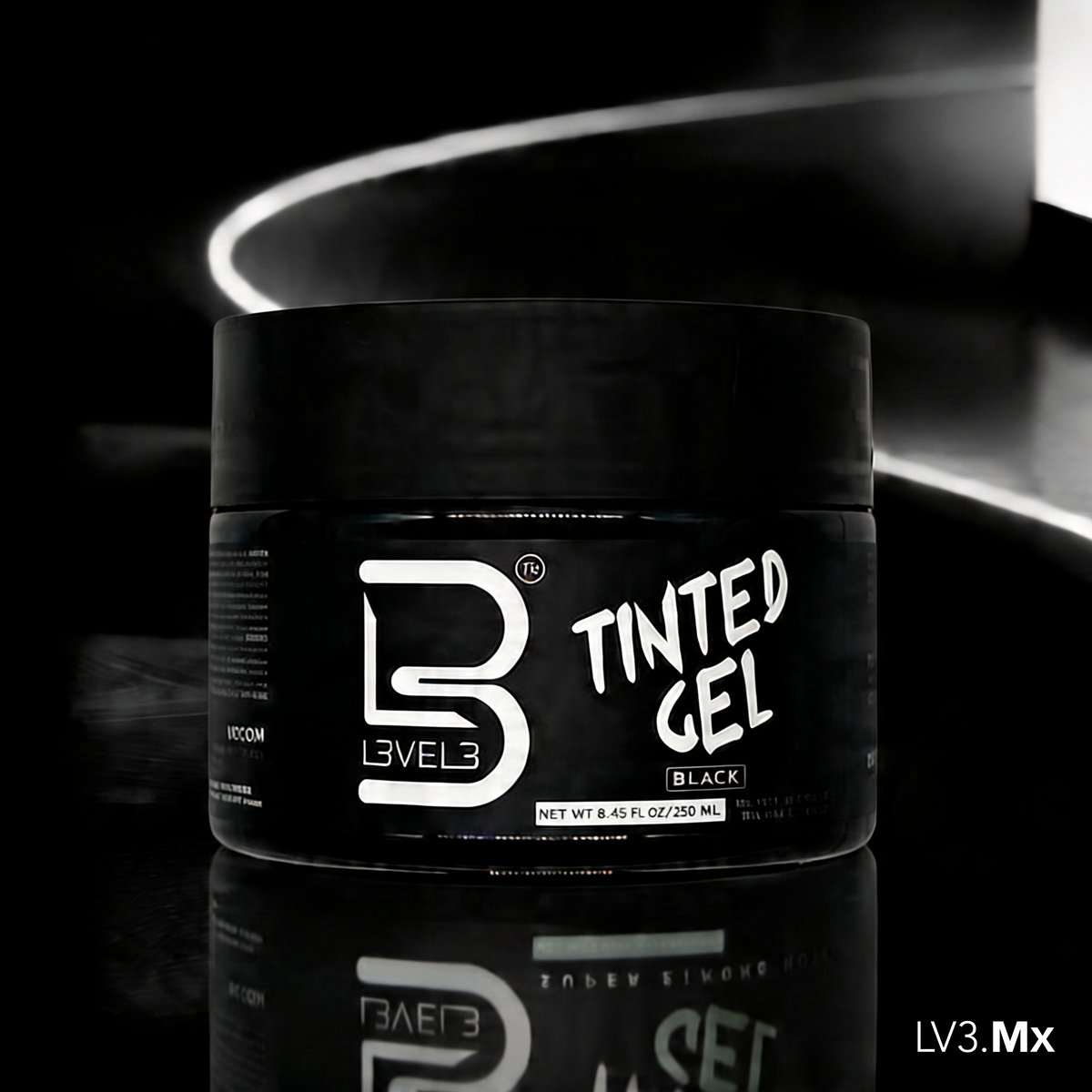 L3VEL3 Tinted Gel Black 250 ml