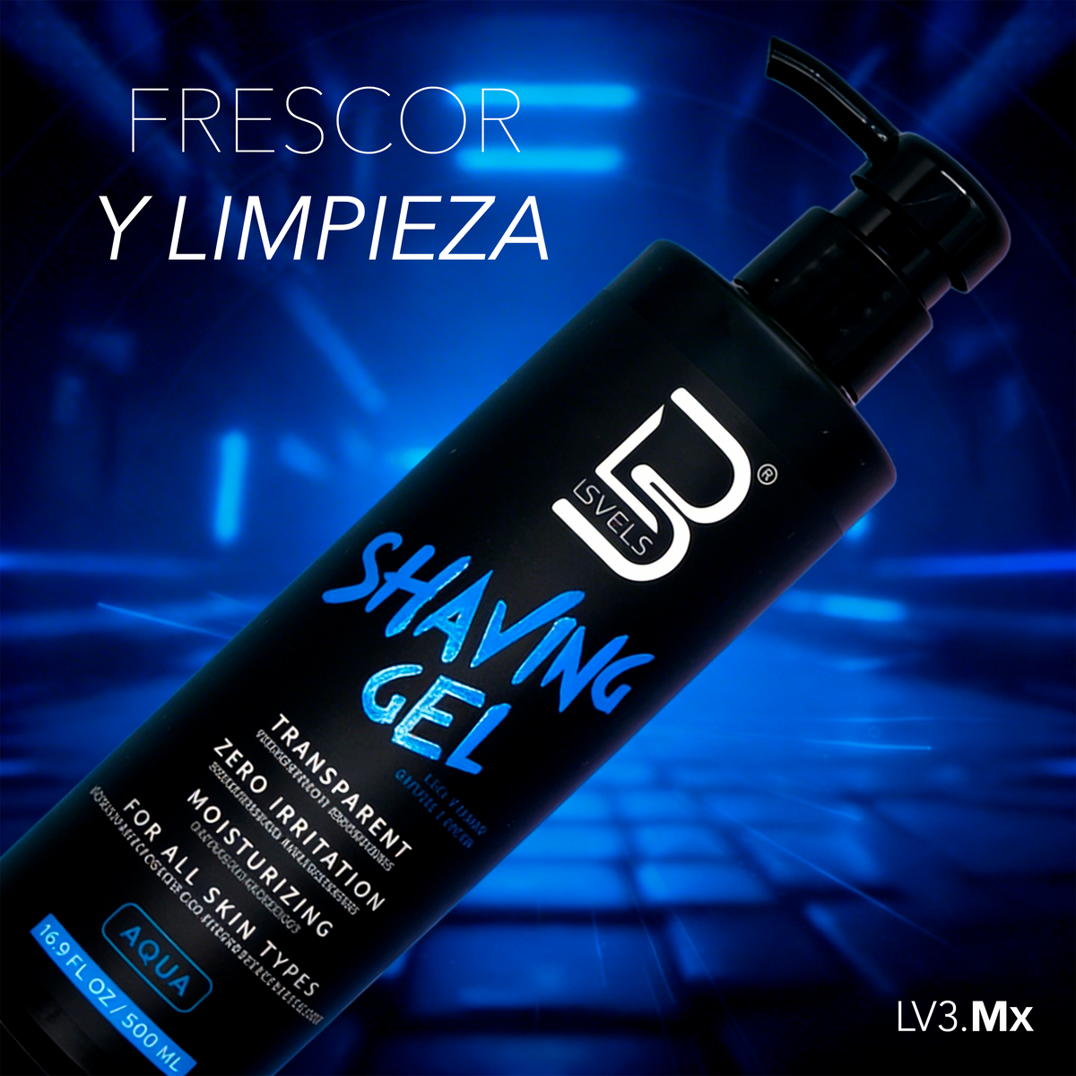 L3VEL3  Shaving Gel Aqua 500 ml