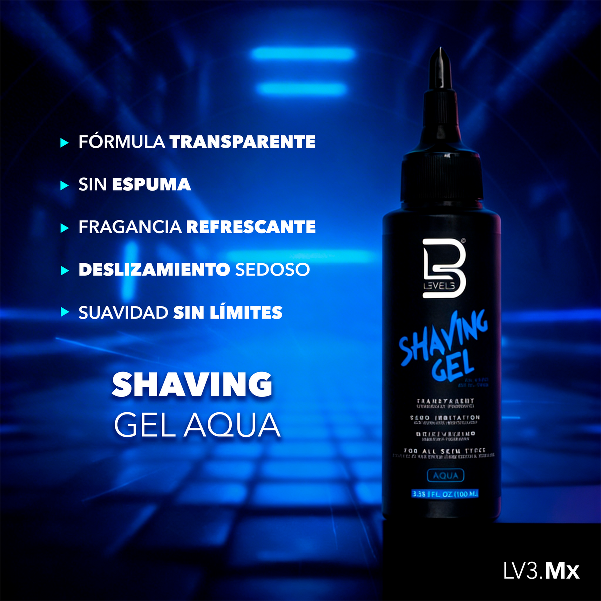 L3VEL3 Shaving Gel Aqua 100 ml