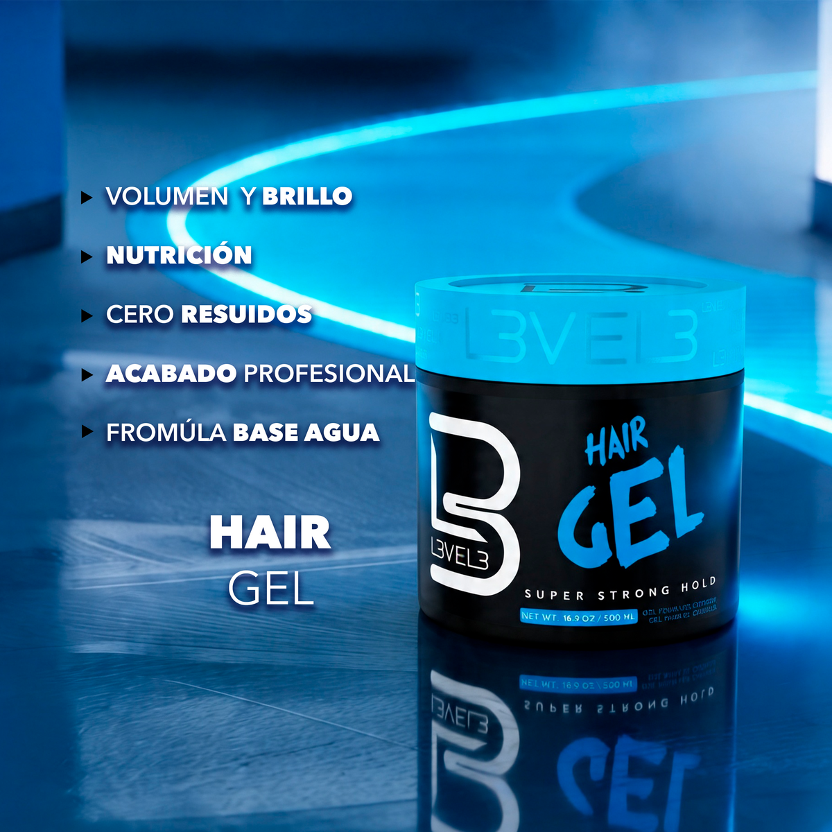 L3VEL3 Super Strong Hair Gel 500 ml