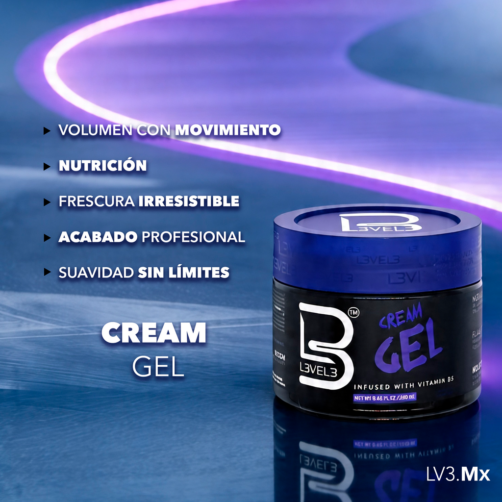 L3VEL3 Cream Hair Gel 250 ml