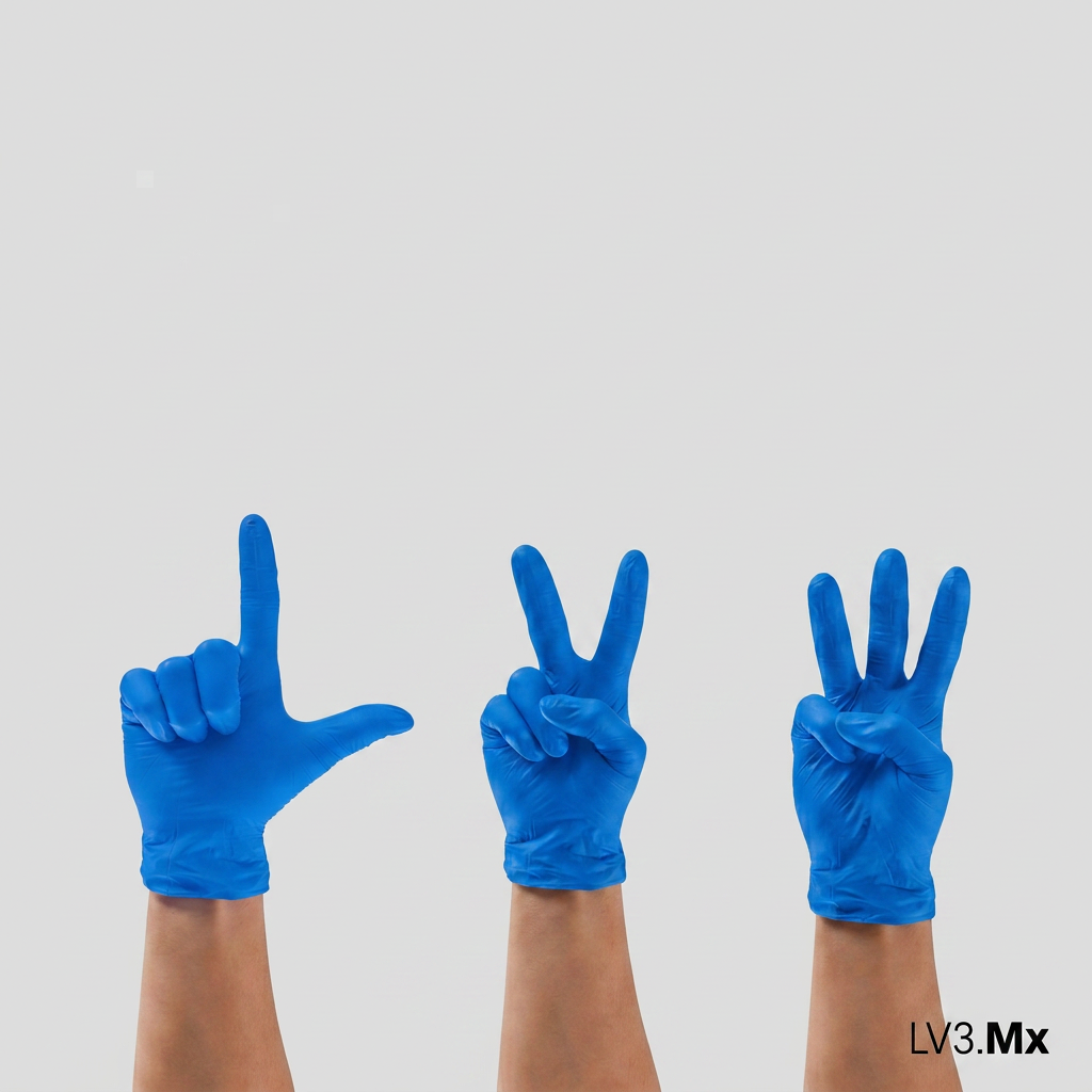L3VEL3 NITRILE GLOVES BLUE  100CT