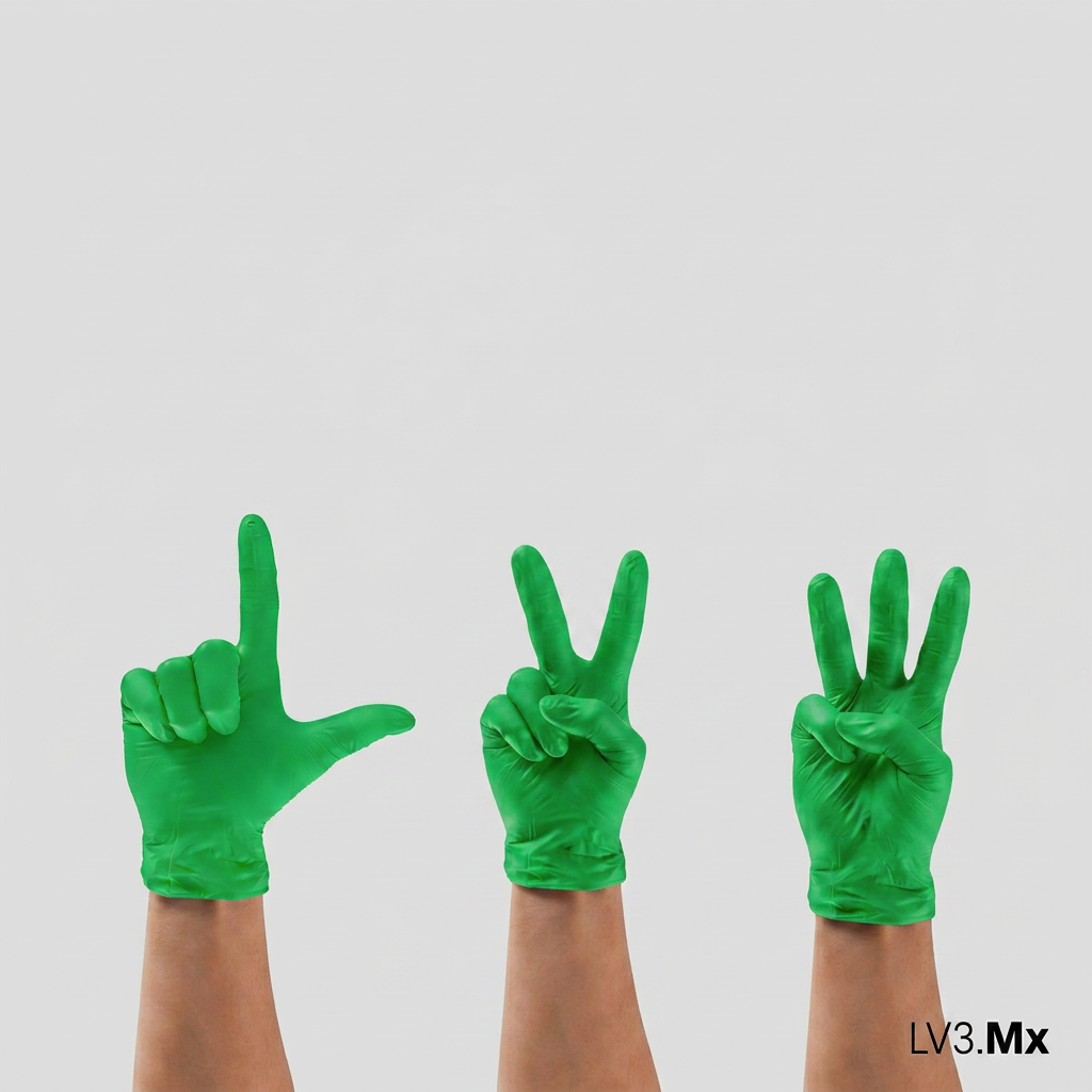 L3VEL3 NITRILE GLOVES LIME 100CT