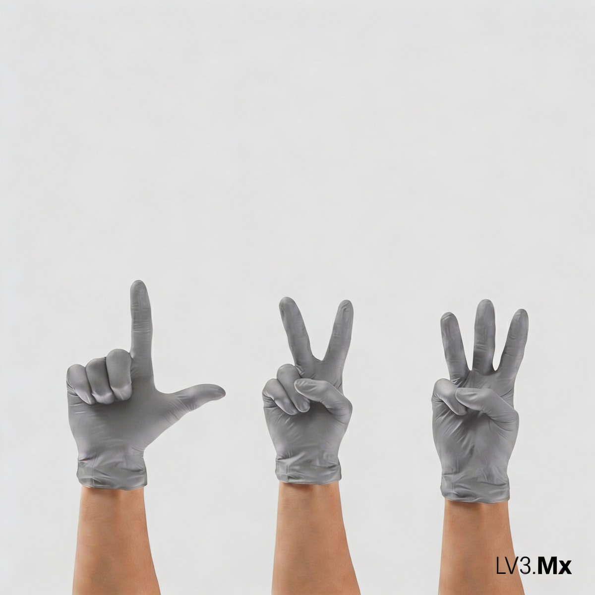 L3VEL3 NITRILE GLOVES LIQUID METAL 100CT