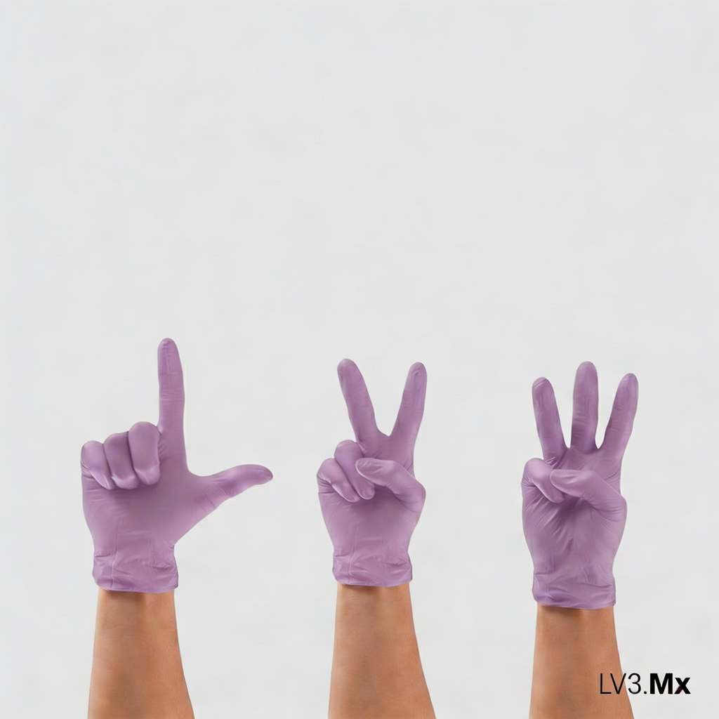 L3VEL3 NITRILE GLOVES PEARL-LAVENDER