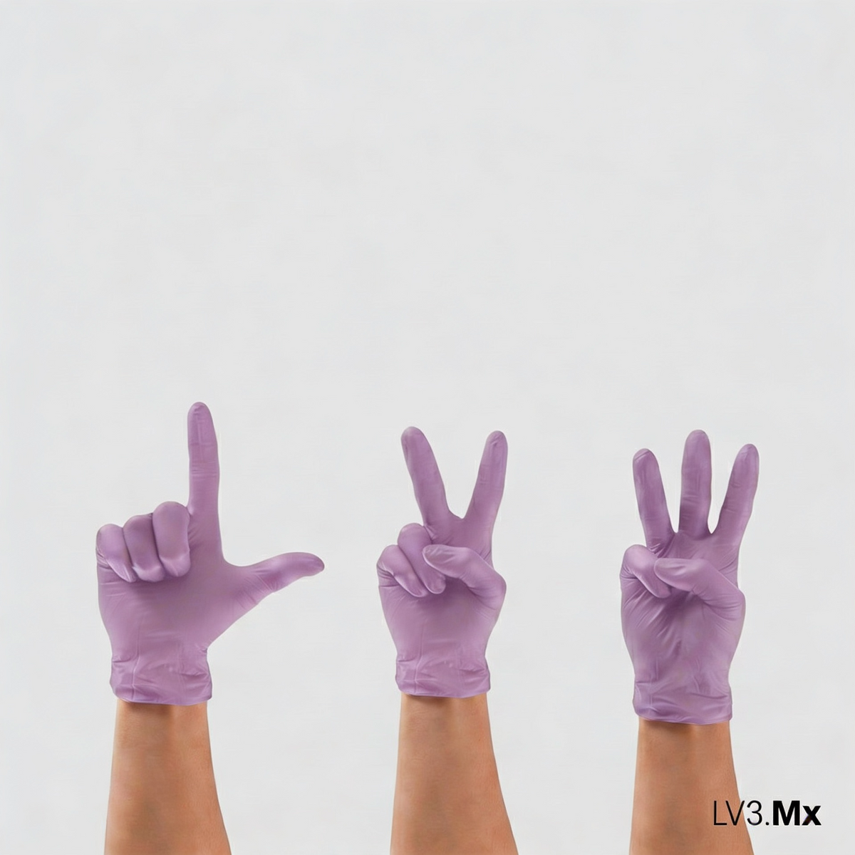 L3VEL3 NITRILE GLOVES PEARL-LAVENDER