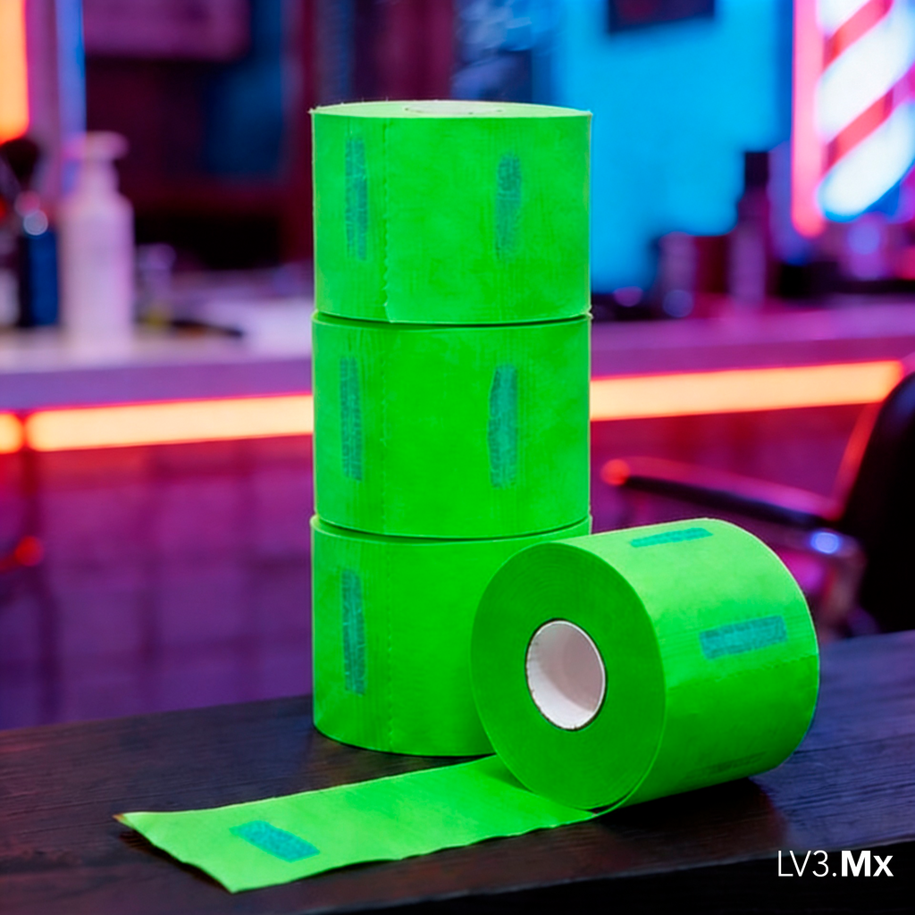 L3VEL3 5 ROLLS (100EACH) NECK PAPER GREEN