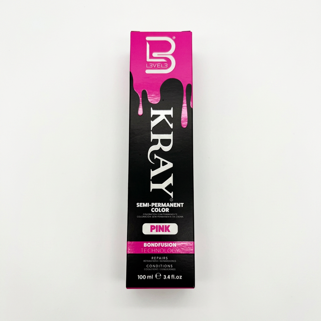 L3VEL3 PINK SEMI PERMANENT COLOR TUBE 100 ml