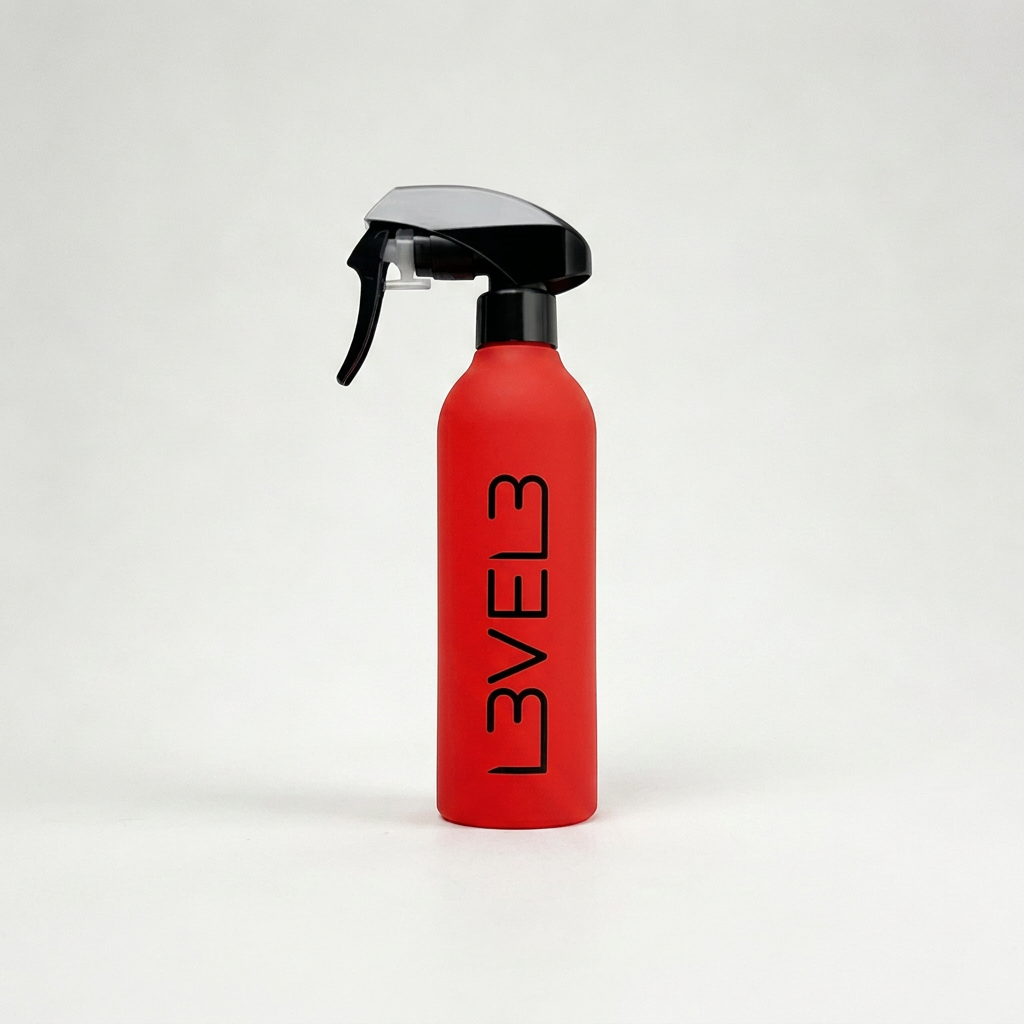 L3VEL3 RUBBERIZED WATER SPRAY BOTTLE RED