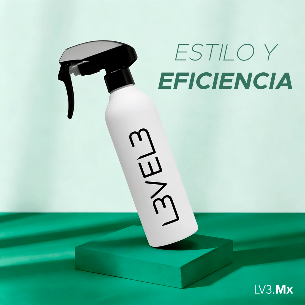 L3VEL3 RUBBERIZED WATER SPRAY BOTTLE WHITE