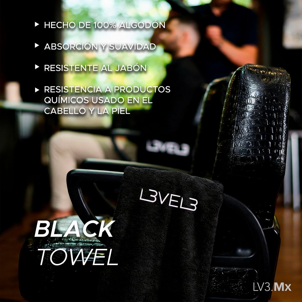 L3VEL3 BLACK TOWEL