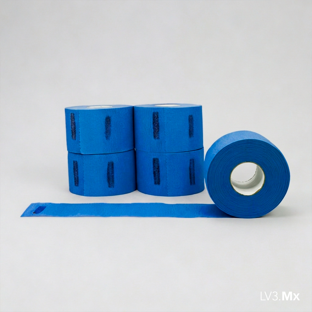 L3VEL3 5 ROLLS (100EACH) NECK PAPER BLUE