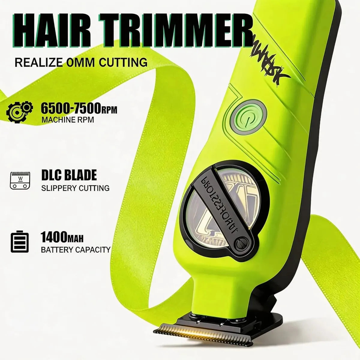 Wmark Ng-8637 Kit Set 5en1 Peluquería Profesional Verde