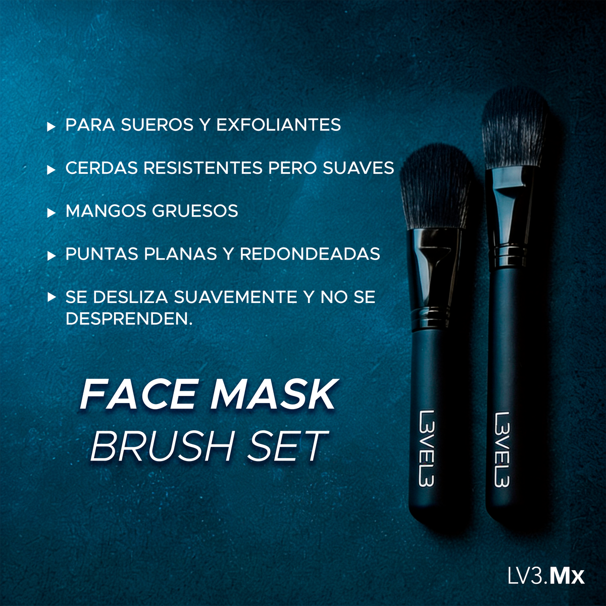 L3VEL3 2PC FACE MASK BRUSH SET