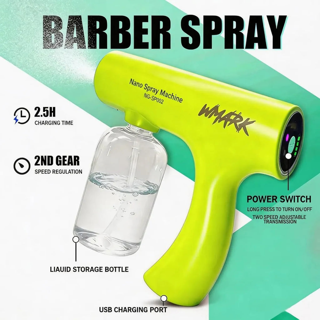 Wmark Ng-8637 Kit Set 5en1 Peluquería Profesional Verde