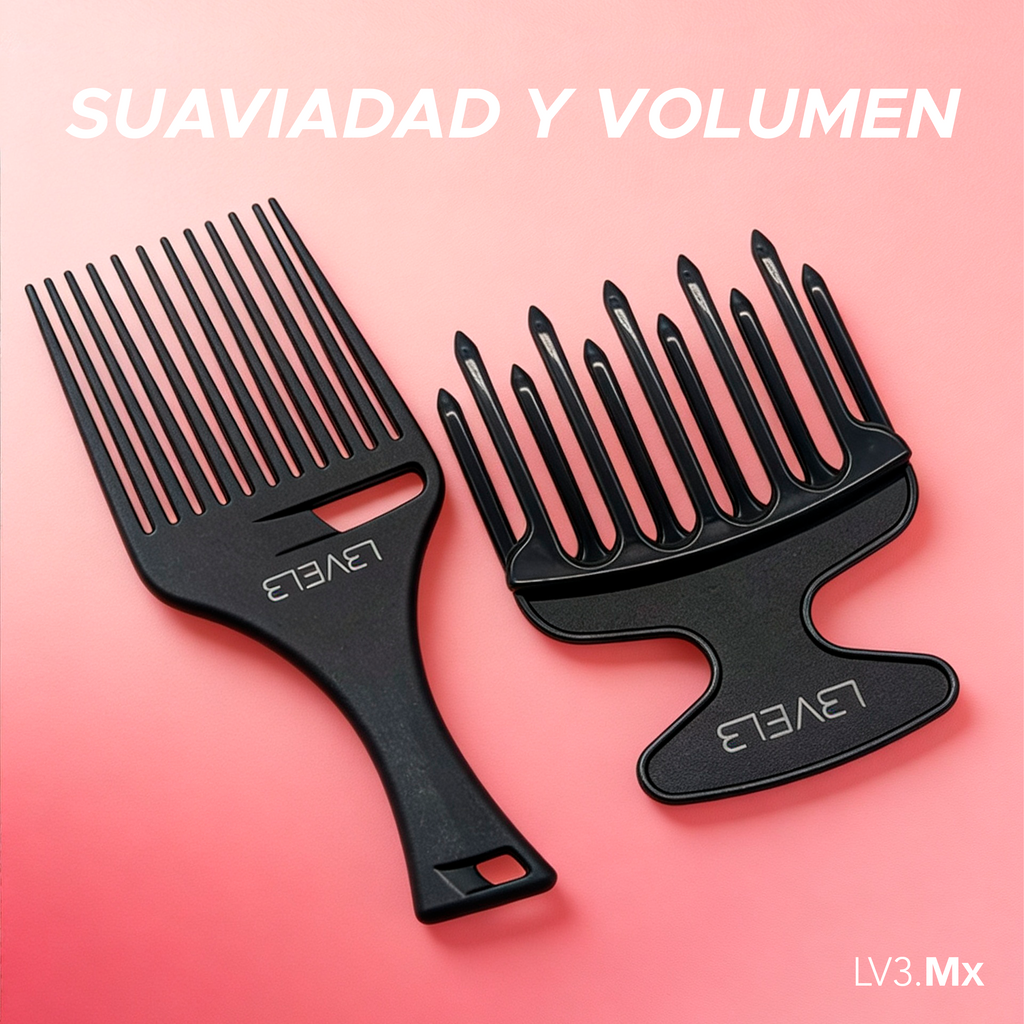 L3VEL3 2PC HAIR PICK COMB SET