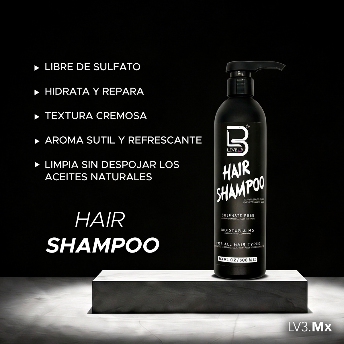 L3VEL3 Sulfate Free Hair Shampoo 500 ml
