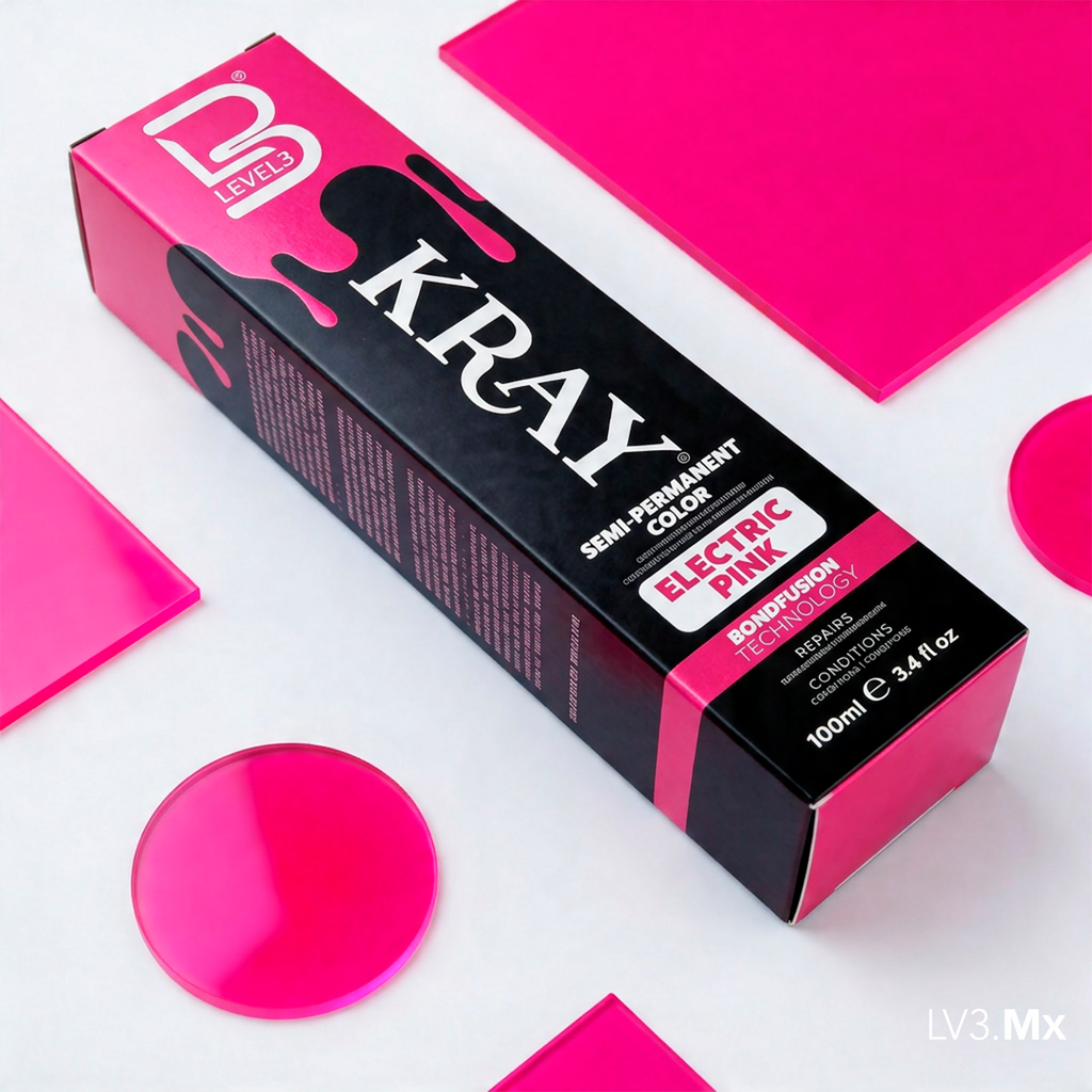 L3VEL3 ELECTRIC PINK SEMI PERMANENT COLOR TUBE 100 ml