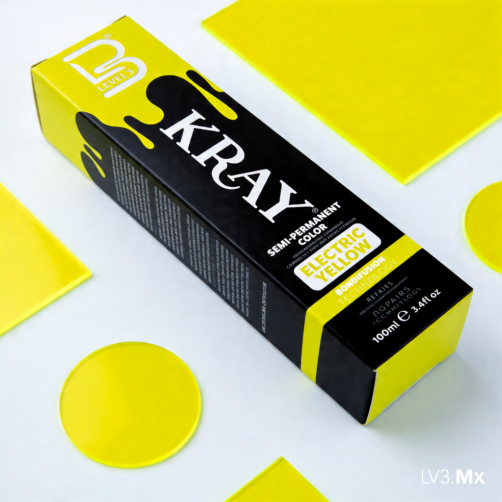 L3VEL3 ELECTRIC YELLOW SEMI PERMANENT COLOR TUBE 100 ml