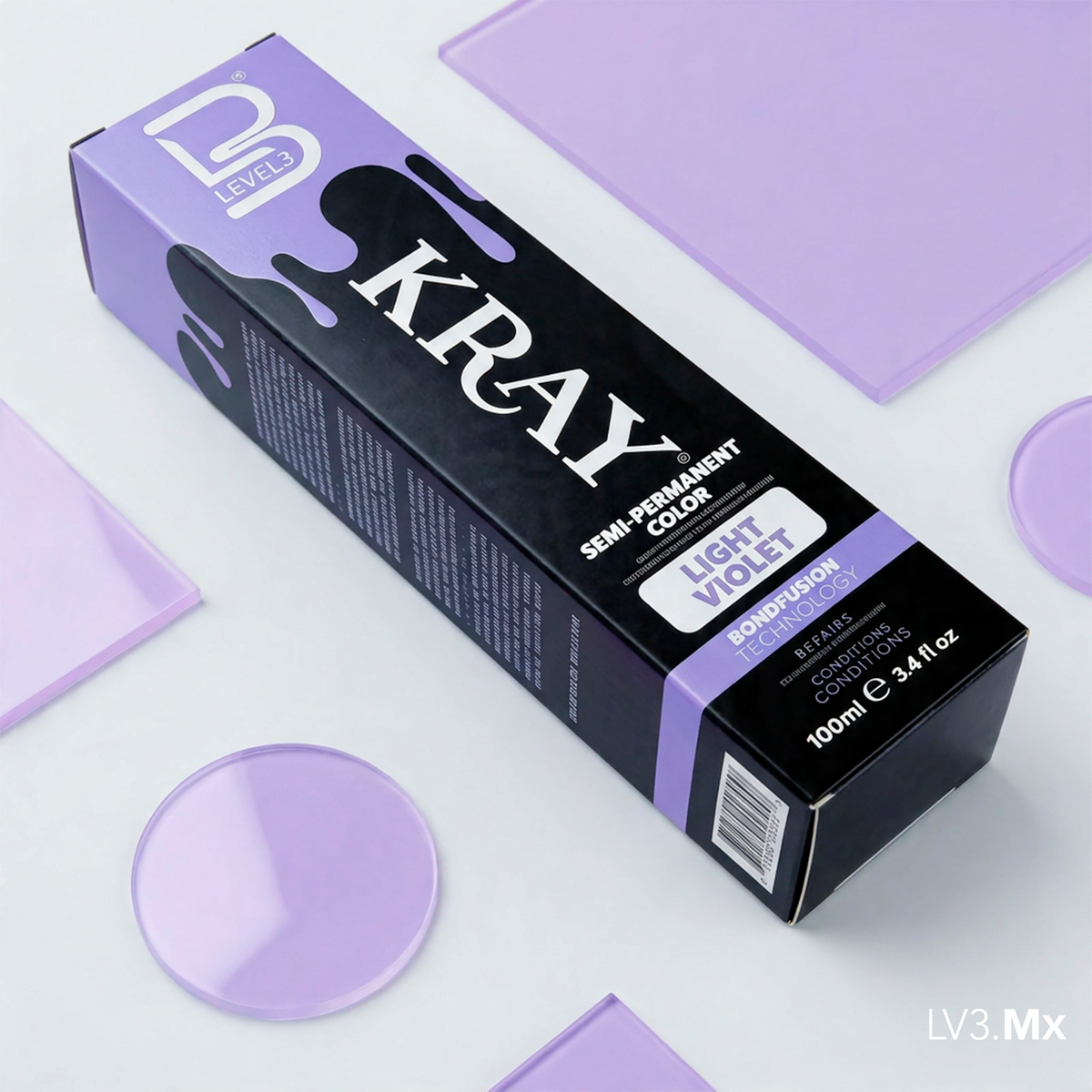 L3VEL3 LIGHT VIOLET SEMI PERMANENT COLOR TUBE 100 ml