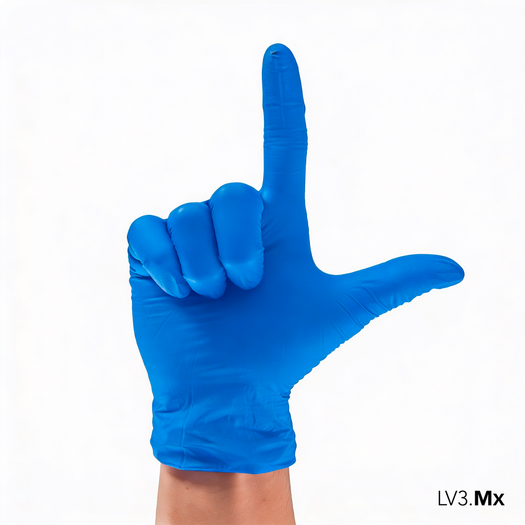 L3VEL3 NITRILE GLOVES BLUE  100CT