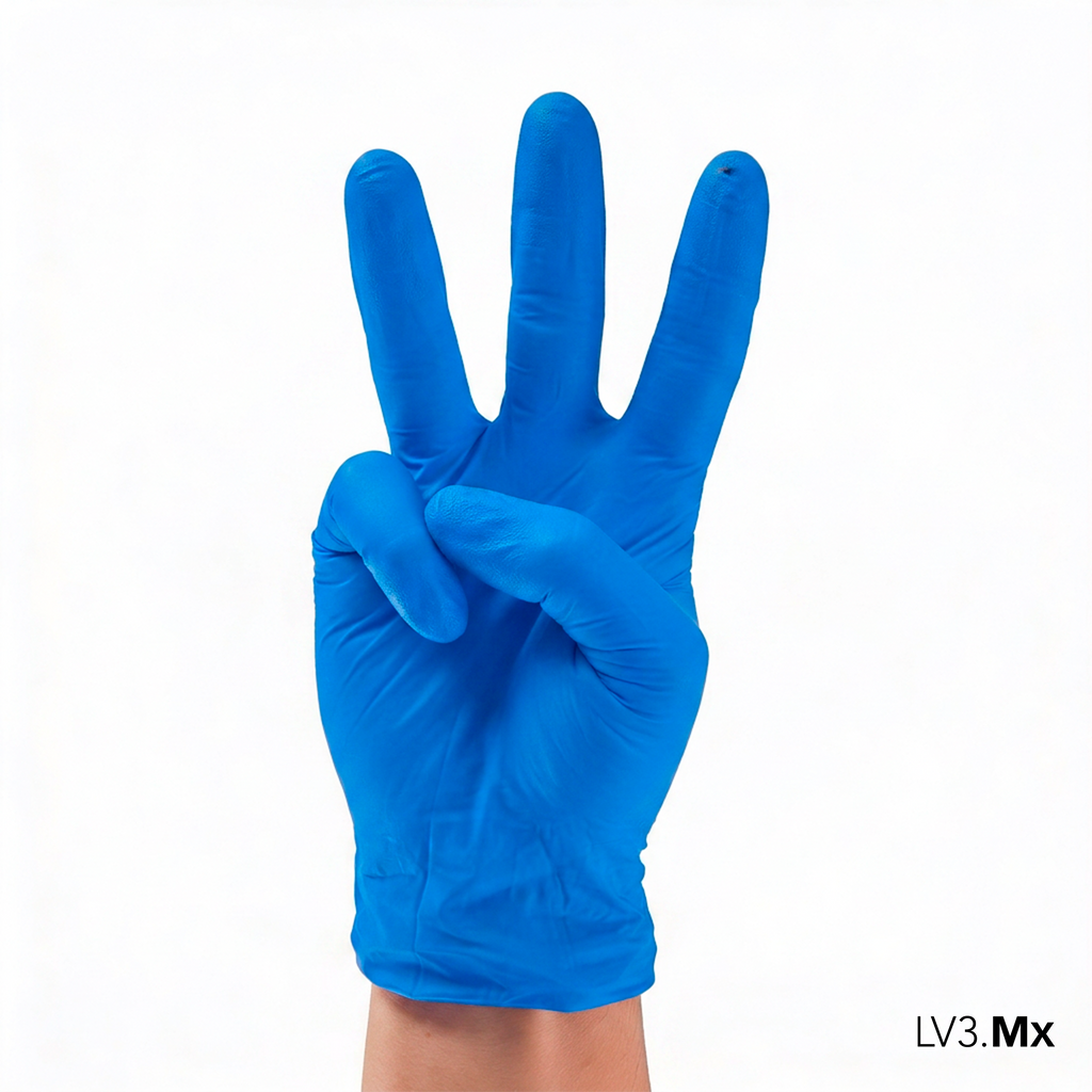 L3VEL3 NITRILE GLOVES BLUE  100CT