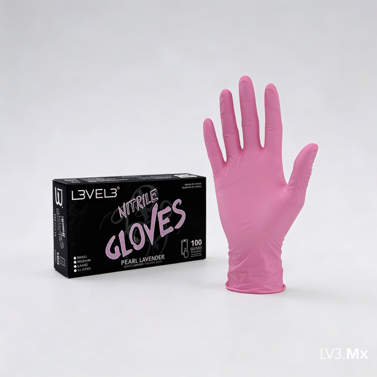 L3VEL3 NITRILE GLOVES PEARL-LAVENDER