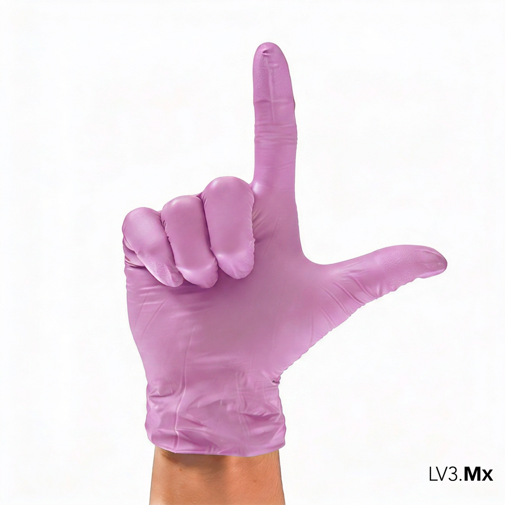 L3VEL3 NITRILE GLOVES PEARL-LAVENDER