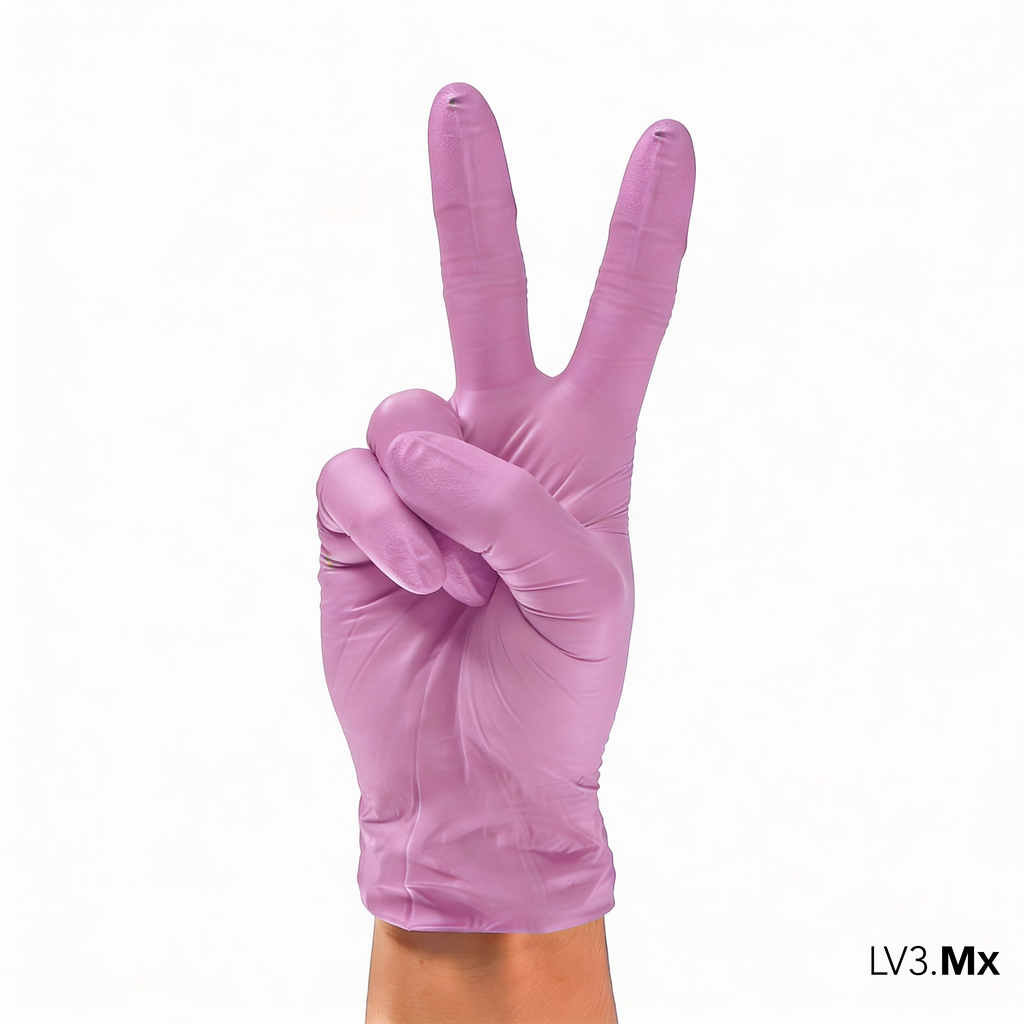 L3VEL3 NITRILE GLOVES PEARL-LAVENDER