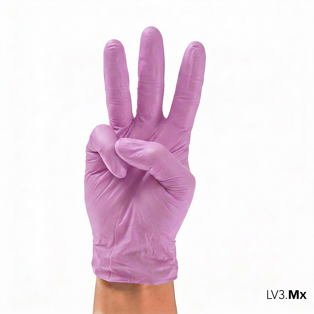 L3VEL3 NITRILE GLOVES PEARL-LAVENDER