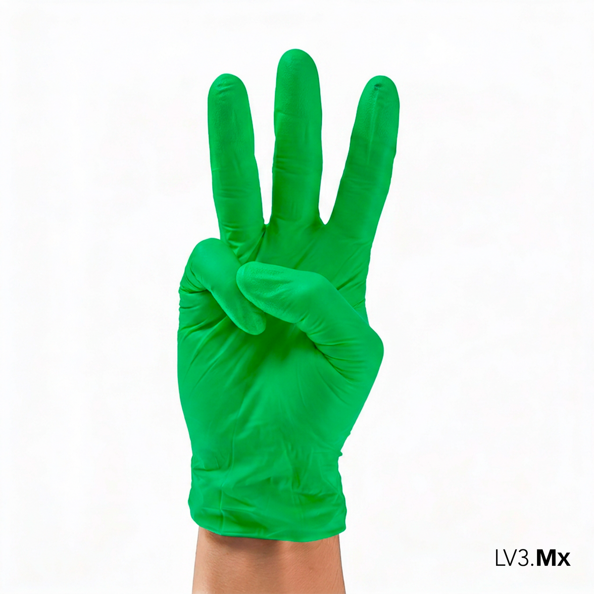 L3VEL3 NITRILE GLOVES LIME 100CT